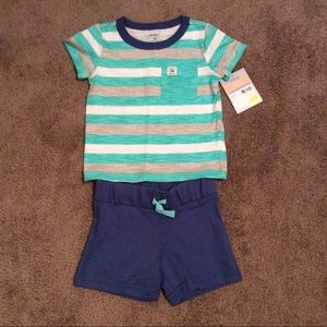 Carters (mommy’s fav little gentleman)tee & Shorts